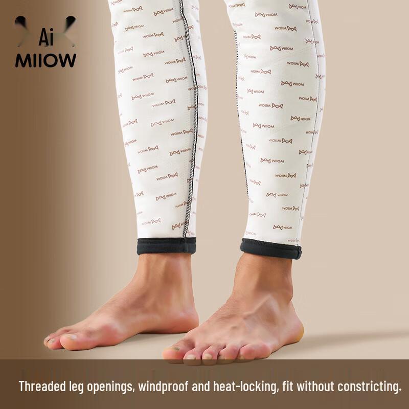 MIIOW Мужские утолщенные термобрюки из 100% шерсти