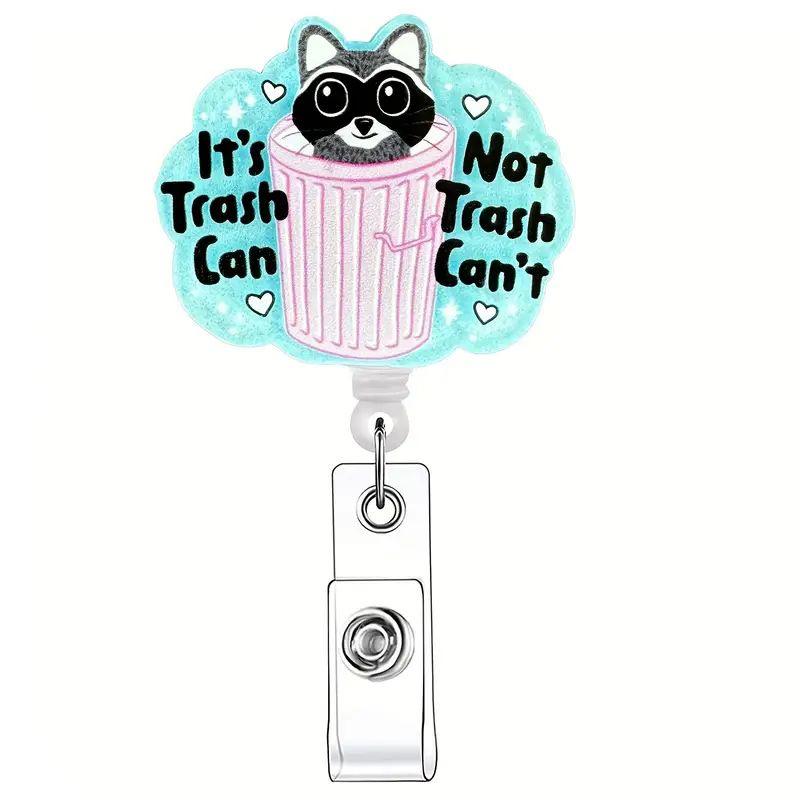 Funny Cat Retractable Badge Reel Acrylic Badge Reel Nurse Doctor ID Holder