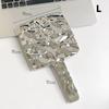 Electroplated Handle Makeup Mirrors Beauty Portable Round Hand Square Hand S/M/L Make Up Mirror