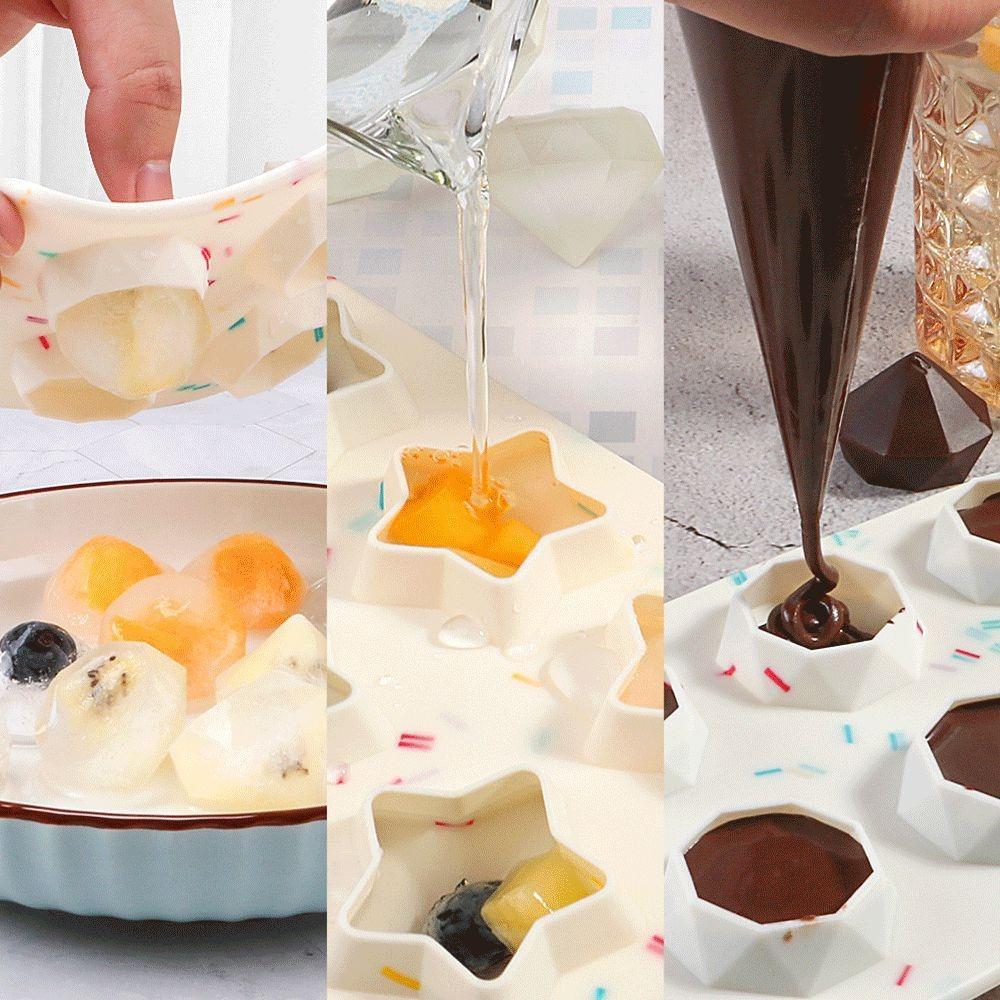 Star/Heart Shape Ice Cube Mold Silicone Ice Ball Tray Drink Accessory Ice Cube Maker Party