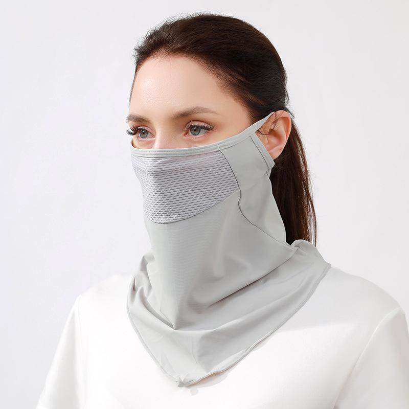 1 шт. шейный платок практичная спортивная маска для лица современная вентиляция модная ледяная шелковая маска для ушей солнцезащитный крем