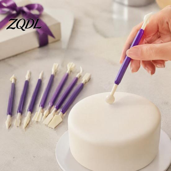 Professional Baking Accessories 8PCS Fondant Sculpting Tool Set, DIY Cake Decorating Kit with Ergonomic Non-slip Handles, Smoother Set Flower Modeling