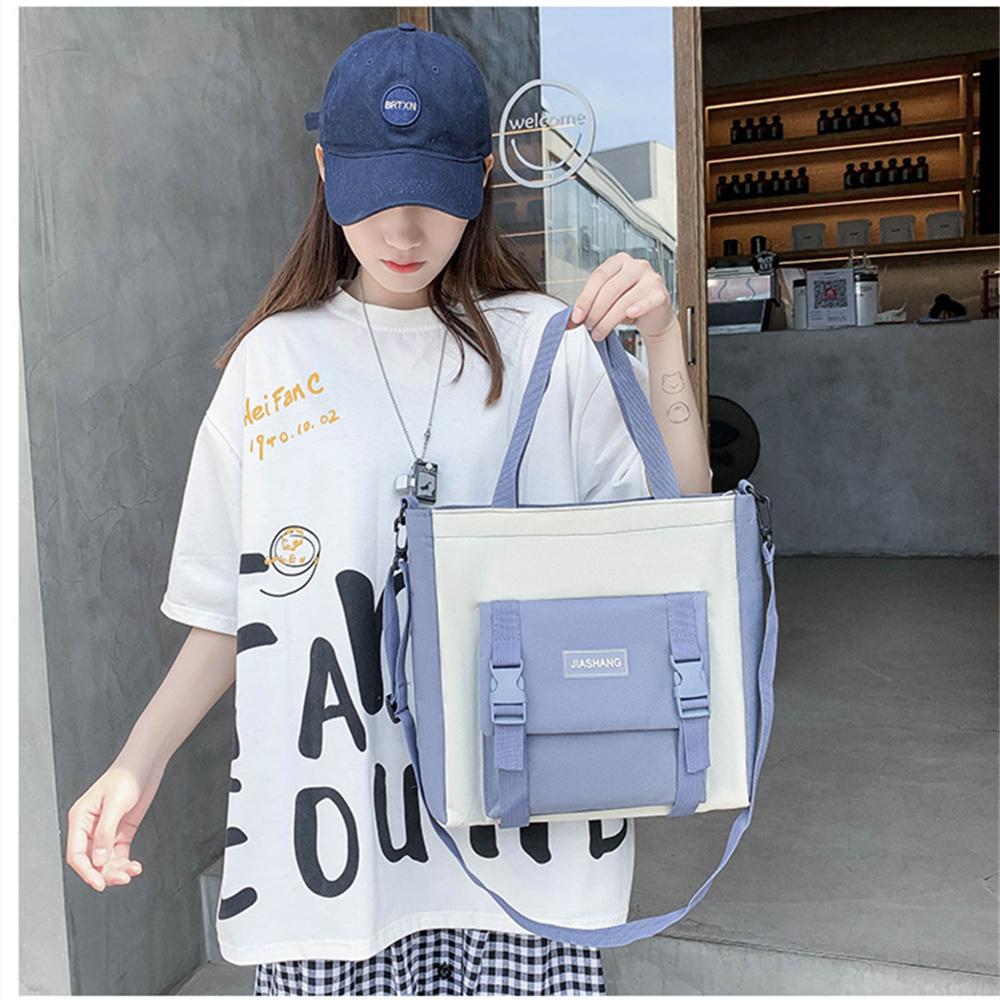 New Schoolbag Four-piece Backpack Simple Bag