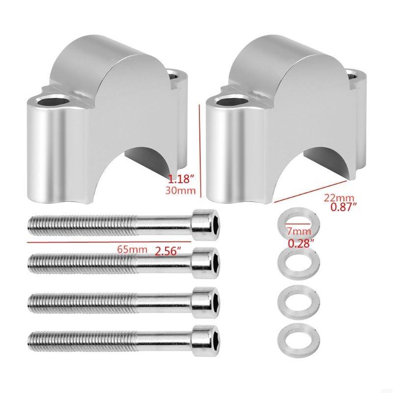 2025 Новый 1 пара Руль скутера мотоцикла Ручки Толстый руль Монтажные хомуты Подъемник Алюминий