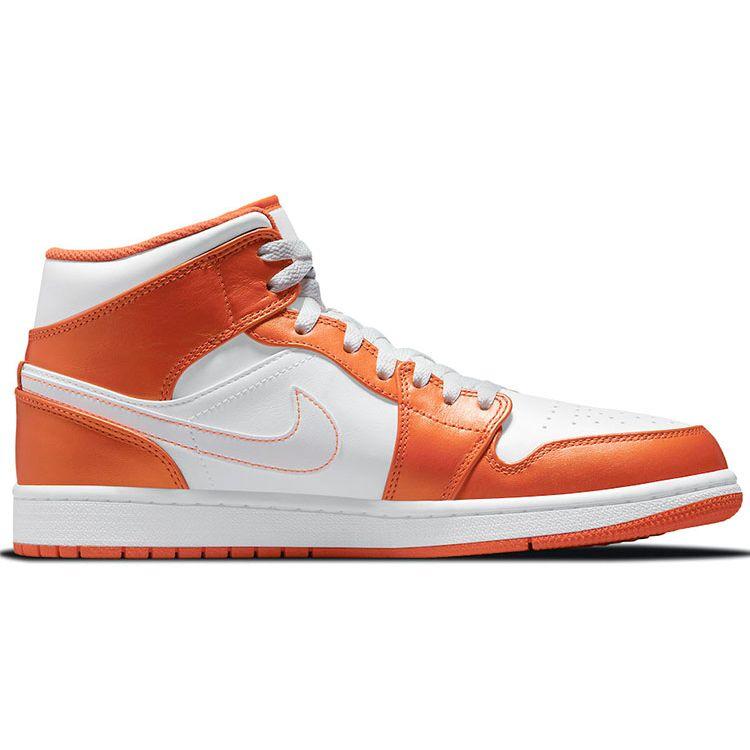 Air Jordan 1 Mid SE Electro Orange Men Sneakers Black White DM3531-800