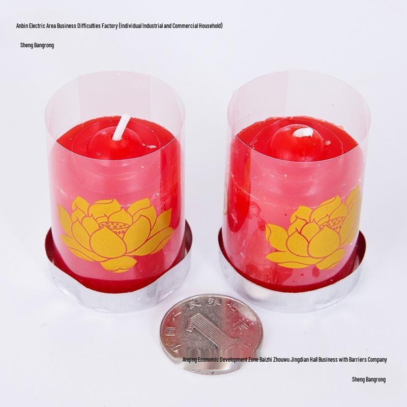 Windproof Red Candles for Qingming, Winter Solstice, and Memorial Ceremonies