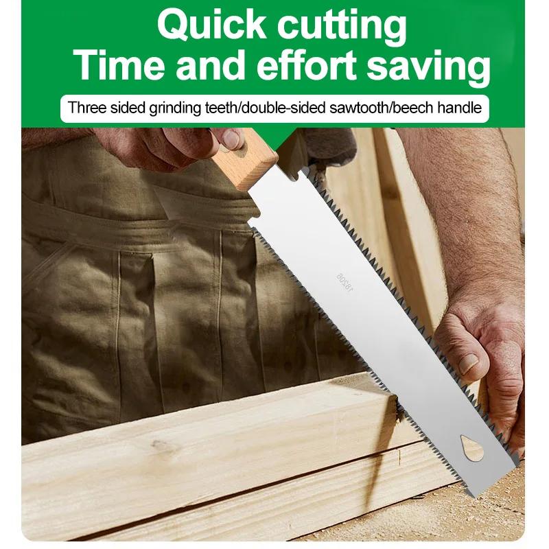 Японская ручная пила с одним/двумя зубьями по дереву, стальная гибкая ручная пила SK5, садовый ручной инструмент для деревообработки