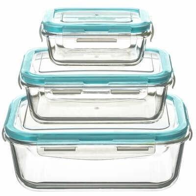 Set of 3 Glass Containers