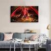 Solid Wood Frame Home Decor Modular Canvas Picture Golden Red Dragon Everywhere GAME Painting Scenery Art Room Poster Home Wall Canvas Painting
