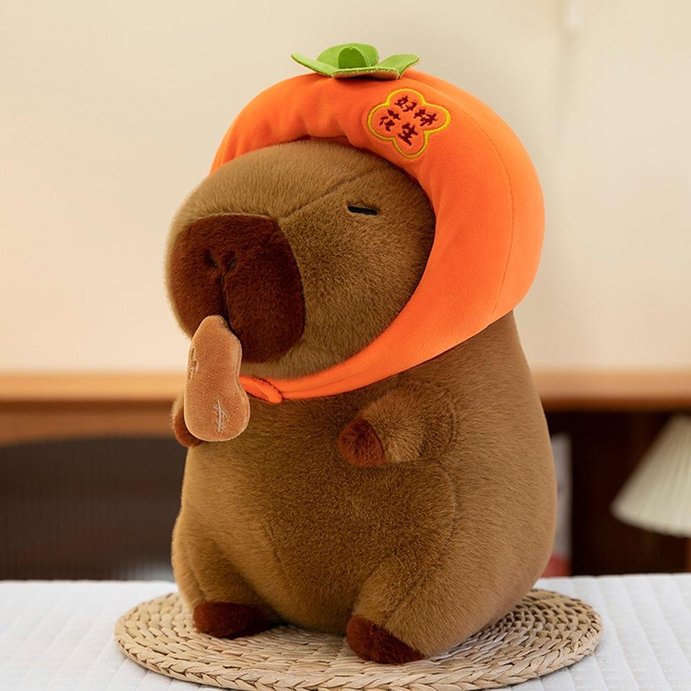 Wearing Headband Capybara Plush Toy Doll Peanut Stuffed Capybara Doll  Children's Day