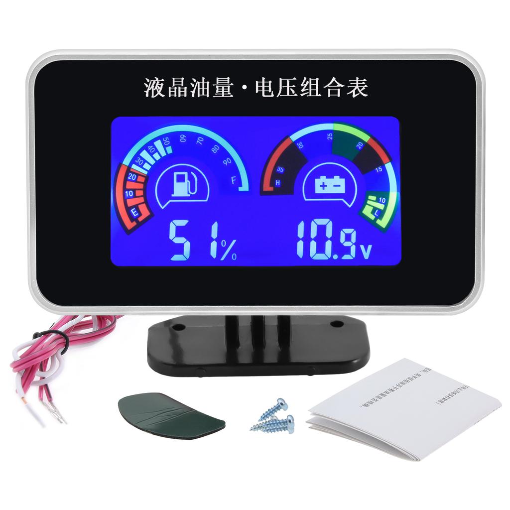 12 В-24 В вольтметр указатель уровня масла индикатор топлива датчик уровня воды в баке 0-190 Ом универсальный бензиновый счетчик цифровой вольтметр для автомобиля