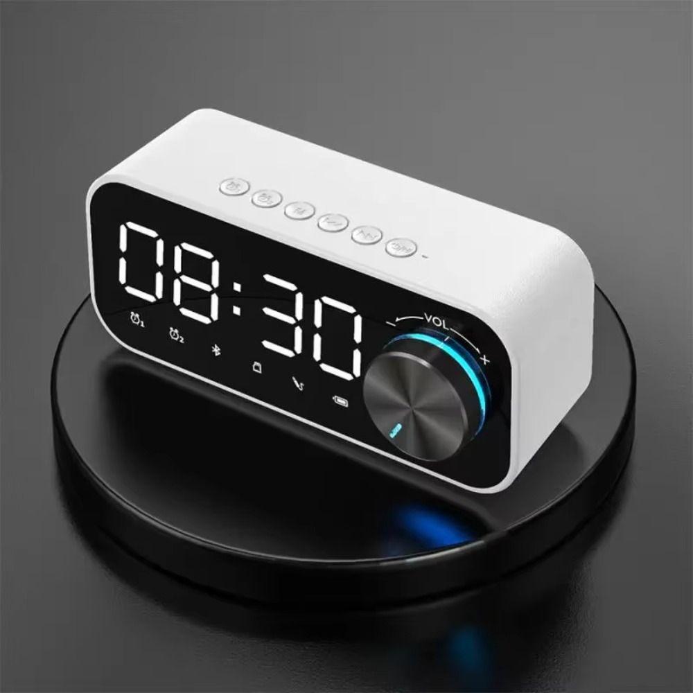 Маленький Мини-будильник Высокая громкость 2-в-1 Bluetooth-колонки Светодиодный будильник Для дома
