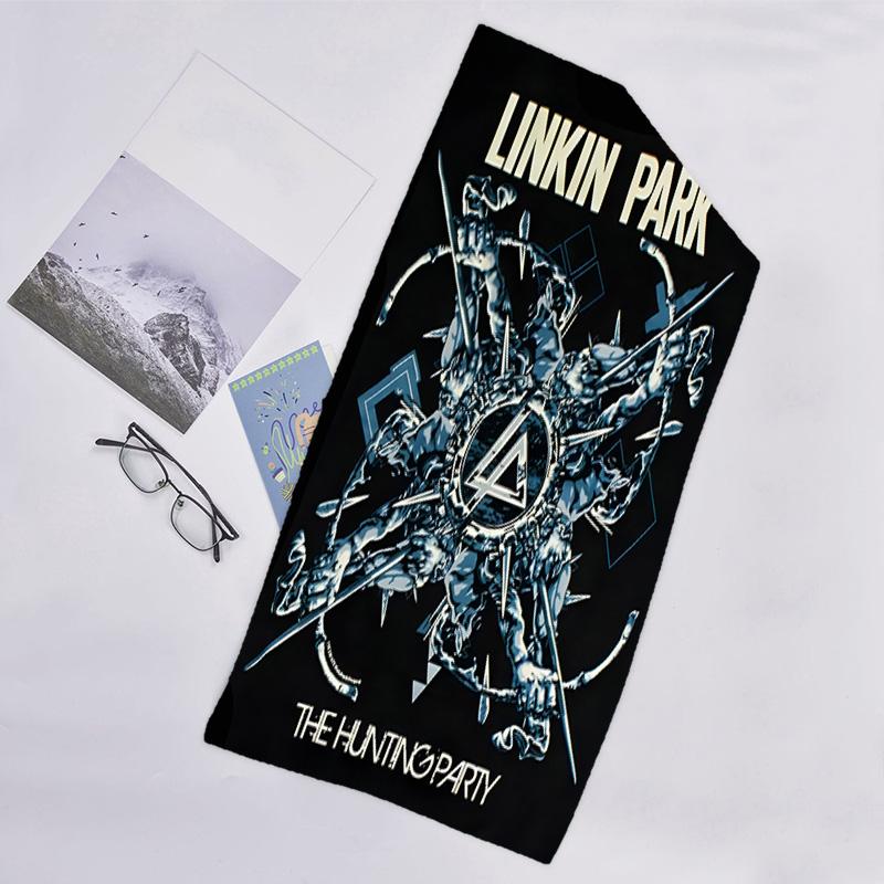 1pc Linkin Park1 Beach Towel, Beach and Seaside Swimming Pool Equipment, Fashion Pattern, Rectangular, Travel Essentials