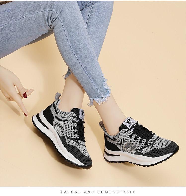 Весенне-летняя легкая дышащая спортивная обувь, женские корейские модные кроссовки, женская прогулочная обувь с сеткой