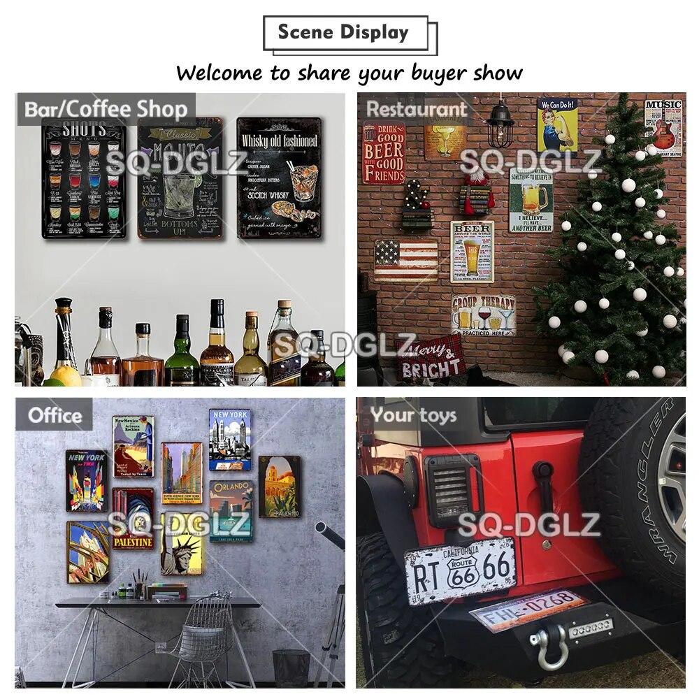 SQ-DGLZ Vintage To My DAD Word Metal Sign Plate Tin Sign Plate Home Bar Door Wall Decor Sticker Decoration Plaque Poster