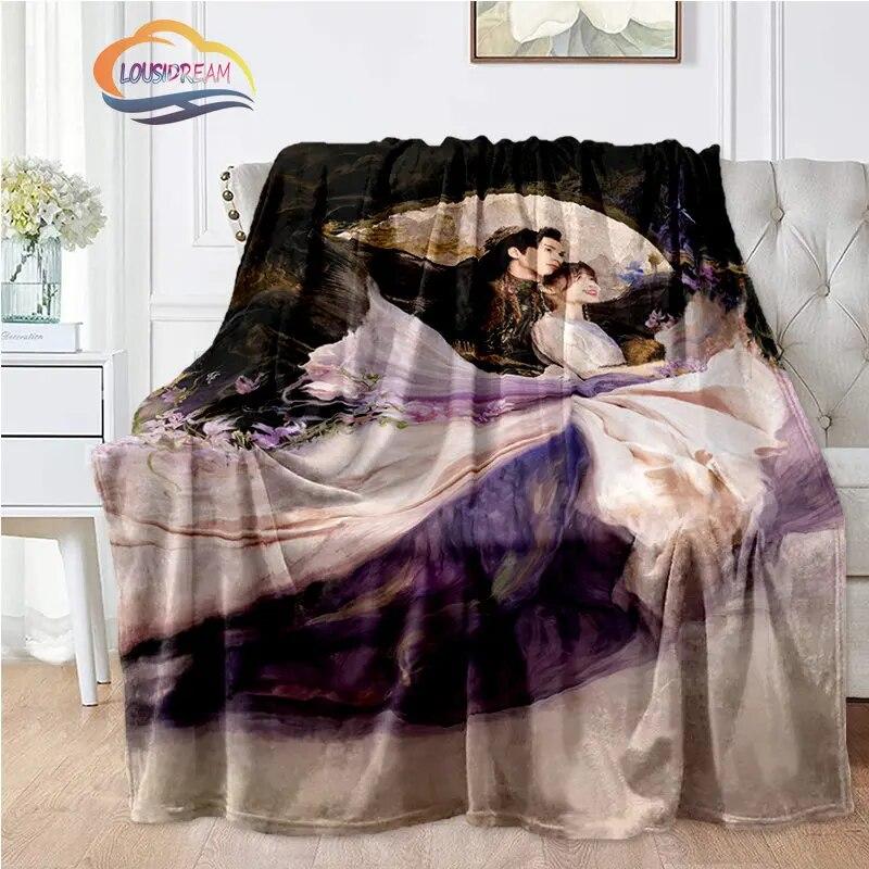 Hot Tv Love Between Fairy and Devil Blanket Cang Lan Jue Dong Fang Qing Flannel Bedroom Bedding Sofa Soft Bedspread