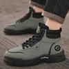 Mens Boots Leather Shoes Platform Boots for Men Outdoor Sneakers Motorcycle Ankle Boots Male Work Boot Casual Hiking Shoes