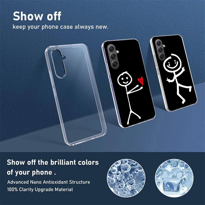 Funny Cute Cartoon Matchman Phone Case for Samsung A16 A26 A36 A56 A17 A37 A57 A07 A06 A02S A03 A04S A05S Galaxy Note 20 10 A50S