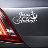 Cars Auto Parts Print Letters Reflective PET My Car Stickers Auto Decal Anchor Is Jesus