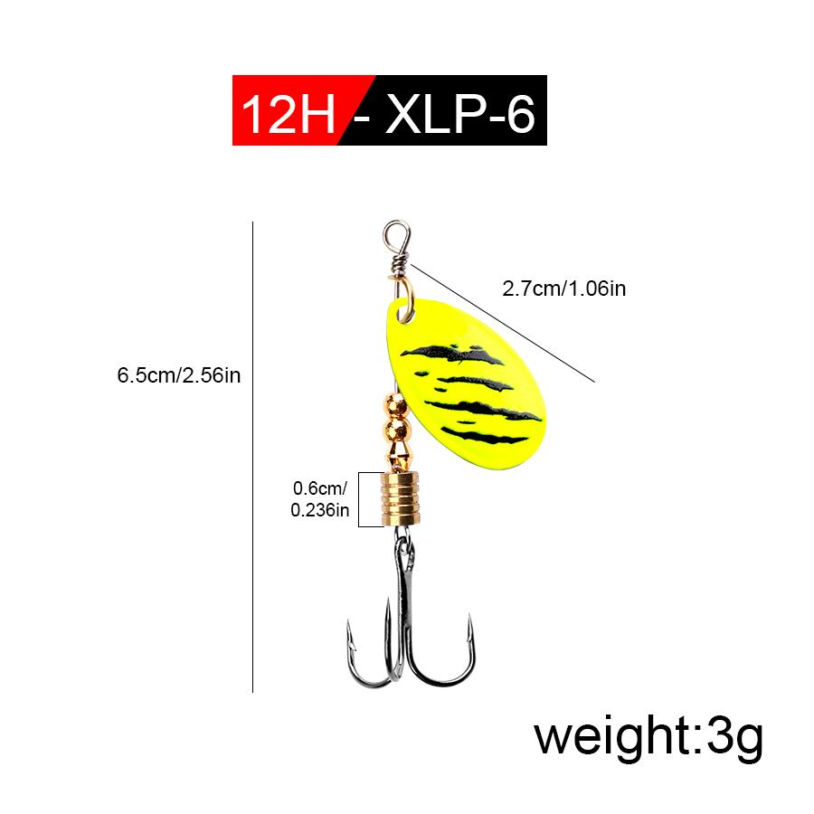 FISH KING Spinner Bait 3,9 г, 4,6 г, 7,4 г, 10,8 г, 15 г, приманки для ложки, металлические приманки для щуки с тройными крючками, искусственная приманка для окуня, рыболовная приманка