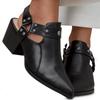 Weide Women's Sandals Ankle Boots Black Heel 36
