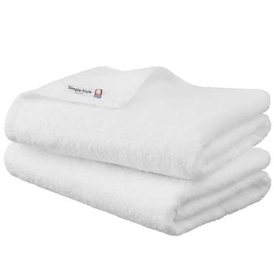 Iris Ohyama Imabari Towel Сертифицированные банные полотенца, Белые, Набор из 2 штук, 100% хлопок, Простые полотенца, Легкие и компактные, Тонкие полотенца, Мягкие и нежные