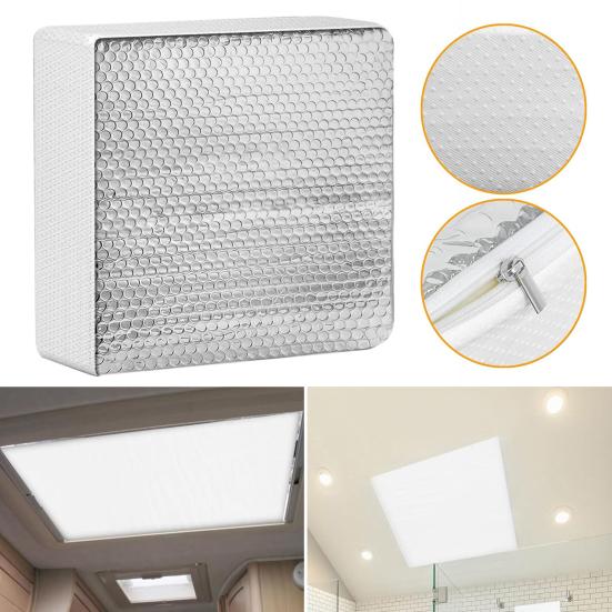 1/2Pcs RV Skylight Insulator Waterproof Aluminum Film Universal RV Sunroof Vent Pillow Cover RV Skylight Sun Shade with Reflective Surface RV