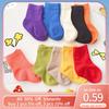 Candy Color Baby Socks Solid Cotton Toddler Sock Soft Breathable Sweat Absorption Knit Socks For Boy Girl Infant First Walker