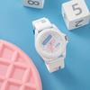 Fila Кварцевые часы серии 6113 Силиконовый ремешок Белый циферблат Водонепроницаемость 30 м Спортивный тренд Парные часы Женские часы FLM38-6113-025