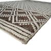Tapis moderne à motif croisillons en relief brun 160x230