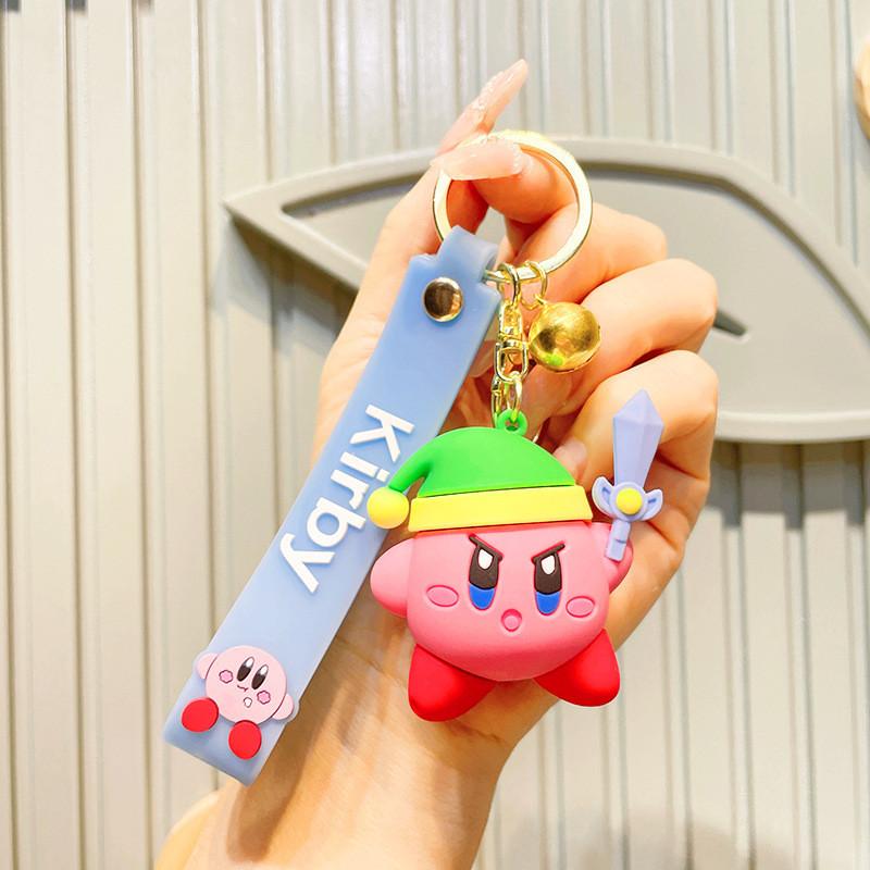 Cute Star Kirby Dripping Glue Keychain Car Backpack Cartoon Figure Bag Pendant Key Ring Lovely Pvc Material