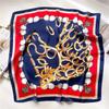 2025 Luxury Fashion Print 70*70cm Silk Square Scarf Women Soft Satin Hairband Neckerchief Tie Female Headband Foulard Bag Ribbon