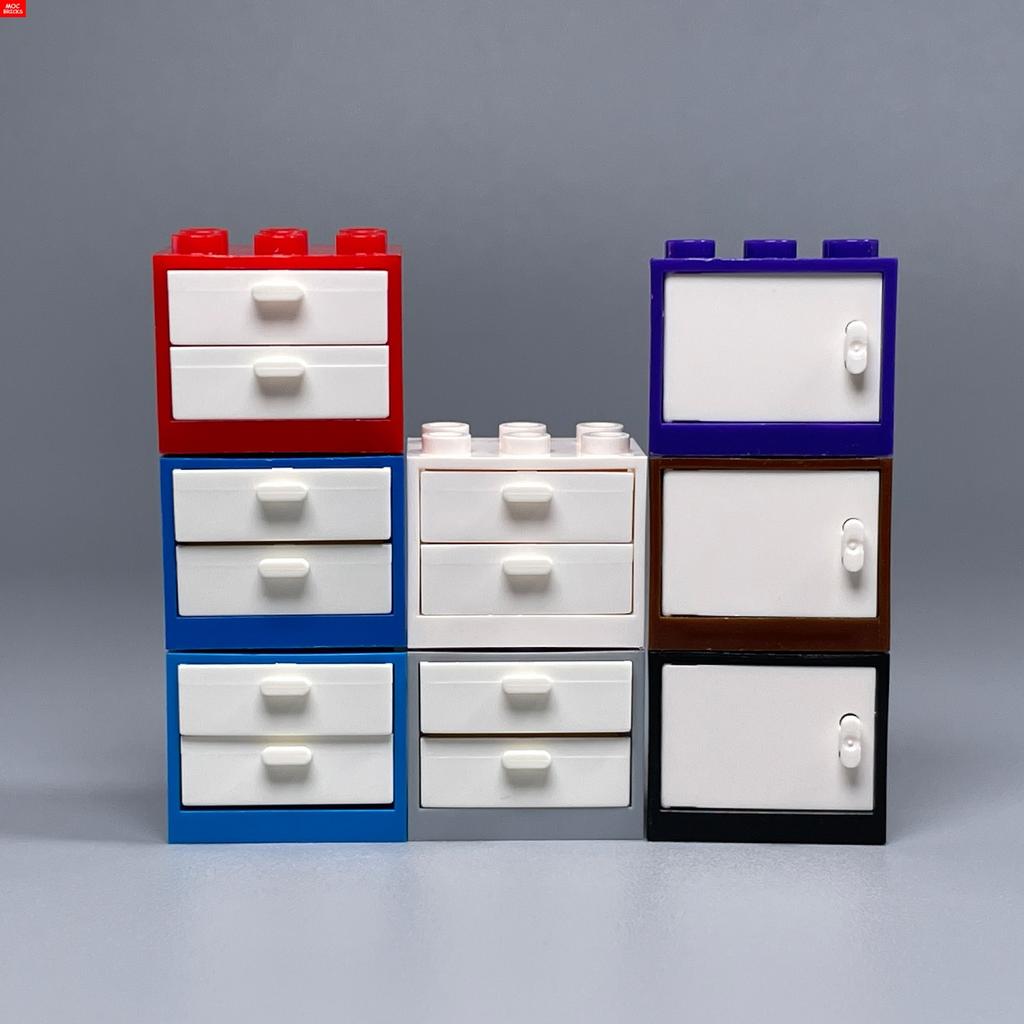 Коробка-шкафчик для кубиков MOC Контейнер 2x3x2 Шкафы Собираемые Частицы 4532 4533 Городской Дом Строительные Кирпичики Детали