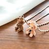 Soft Flocking Bear Necklace Jewelry Plush Bear Chain Choker Bear Sweater Neck Chain  Unisex
