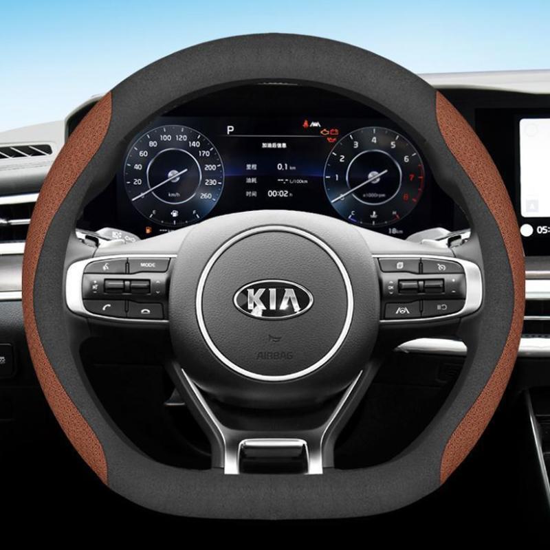 Чехол на руль автомобиля для Kia Sportage EV9 Bongo 3 Ceed Stonic Proceed Sorento Niro Soul Carnival Stinger Rio Аксессуары ljcmw22