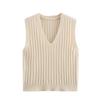 Ladies’ 2025 Spring V-Neck Slim Knit Vest - European & American Style