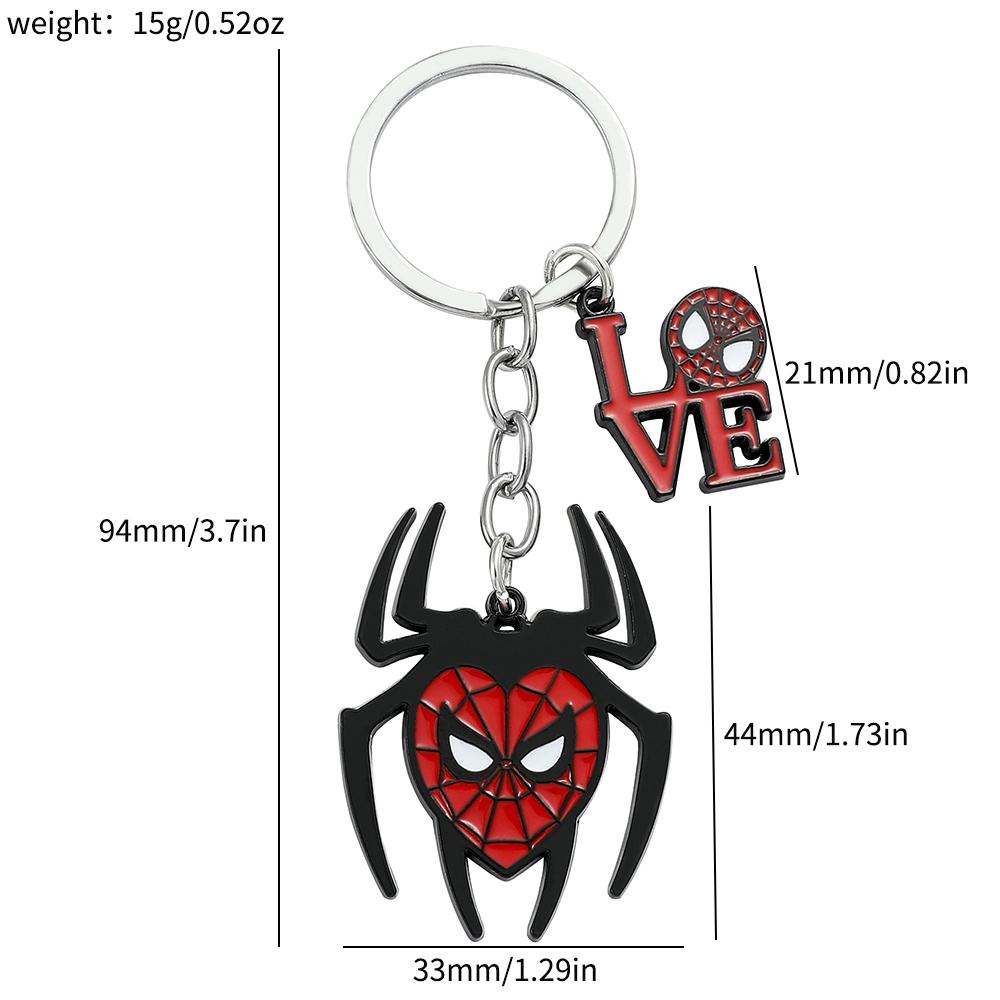Superhero Metal Keychain Bag Avengers Pendant Thor Hammer Deadpool Spiderman Iron Man Captain America Keyrings for Carry Mini Lightweight Portable