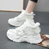 Женские зимне-осенние теплые утолщенные спортивные ботинки с высоким верхом и толстой подошвой, водонепроницаемые, маленькие белые туфли, нескользящие, для отдыха, теплые