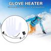 Heating Pad Heated Gloves Pad Xmas Gift USB Heated Gloves Pad Winter Warm Five-Finger Gloves Heating Pad for Outdoor Ski Hiking