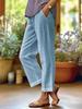 2023 Women's Cotton Linen Loose Straight-Leg Casual Fashion Pants