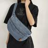Джинсовая нагрудная сумка, женская сумка через плечо большой вместимости, поясная сумка, сумка-мессенджер