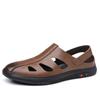 Men's Sandals Men's Summer Wear Leather Non-slip Hollow Hole Shoes Casual Driving Bag Head Leather Sandals