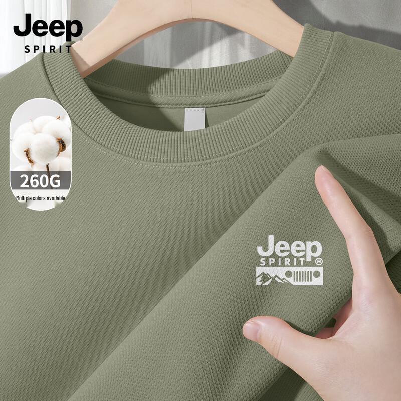 JEEP SPIRIT Men's Graphic Crew Neck Sweatshirt