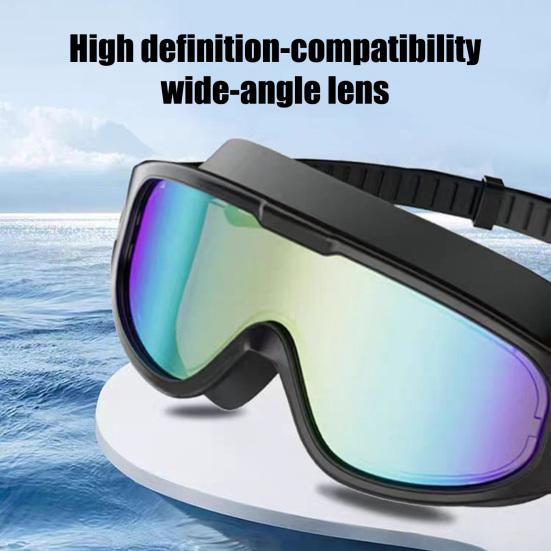 Kids Swim Goggles with Nose Clip And Earplug Anti-Fog UV Protection Pool Glasses Anti Shattered Lens for Boys Girls