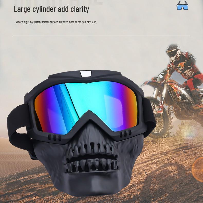 Tactical Skull Mask & Goggles: Windproof, Sandproof, Anti-Fog for Cycling, Motorcycle, Military, and Outdoor Sports