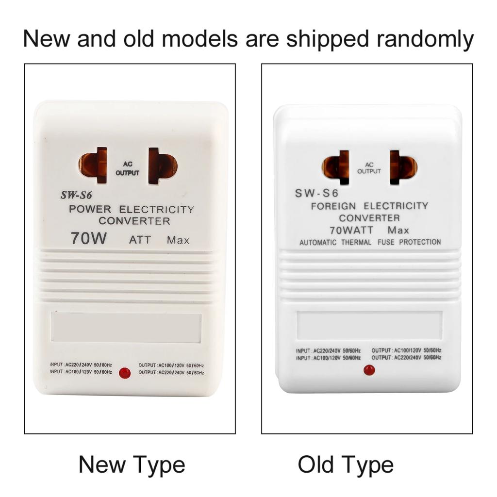 Power Converter Voltage Converter 70W 110V/120V To 220V/240V StepUp& Down Voltage Converter Transformer (CN Standard Plug)