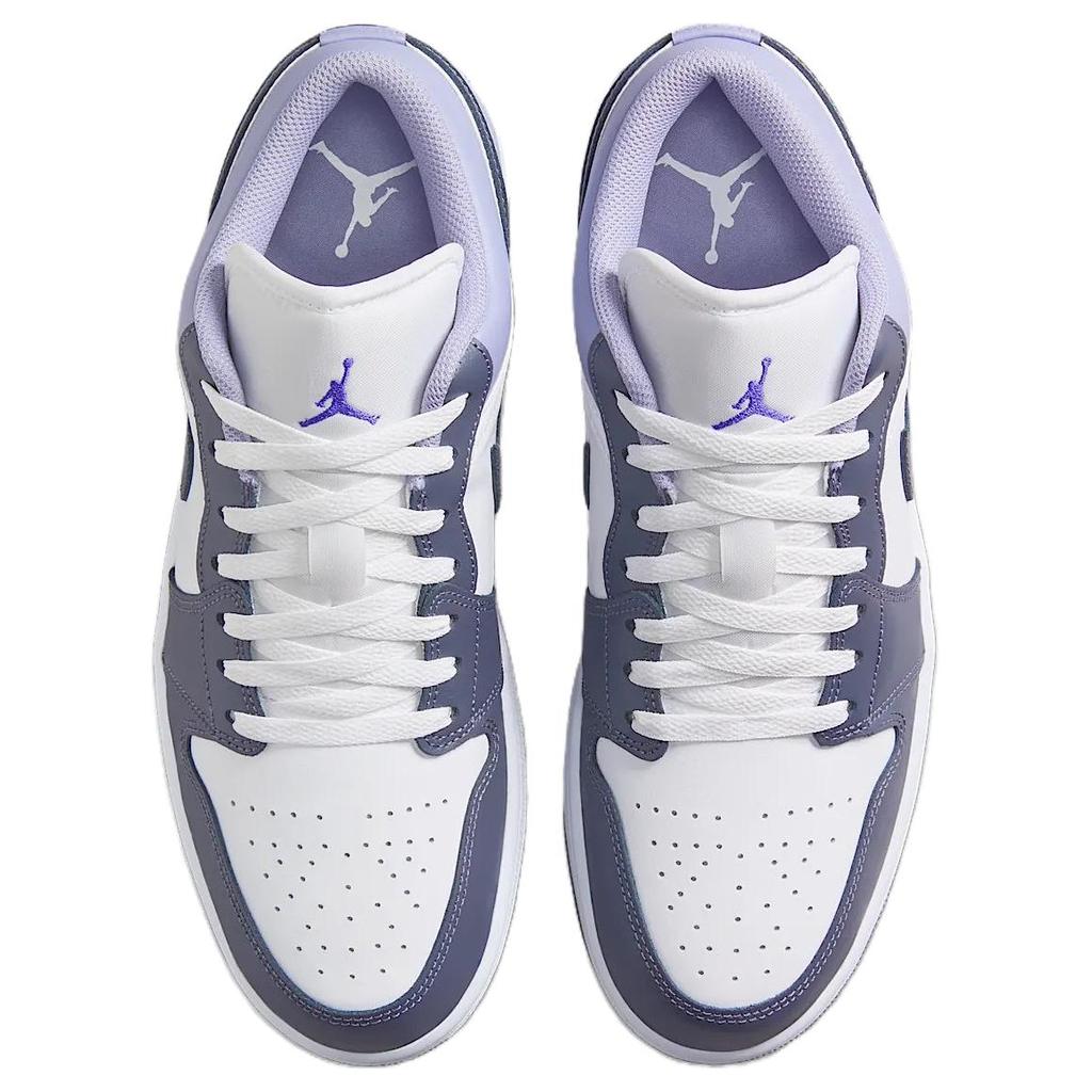 Air Jordan 1 Low White Indigo Haze Мужские кроссовки Фиолетовый 553558-145