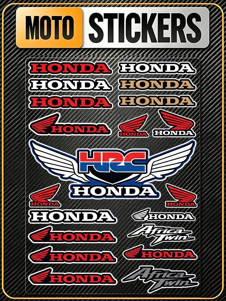AAAHM1 ДЛЯ HONDA RACING Долговечная Водонепроницаемая Светоотражающая Наклейка Маскировка Царапин Подходит для Мотоцикла Автомобиля Шлема Холодильника Стакана для Воды Декали