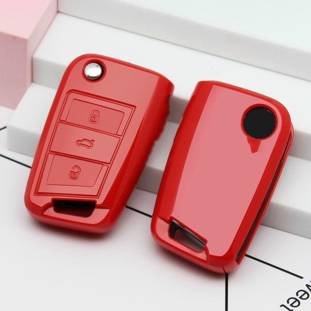Качественный чехол для ключей из ТПУ для Volkswagen VW Golf 7 Mk7 Skoda Octavia A7 для SEAT Leon Ibiza 3, автомобильный Стайлинг