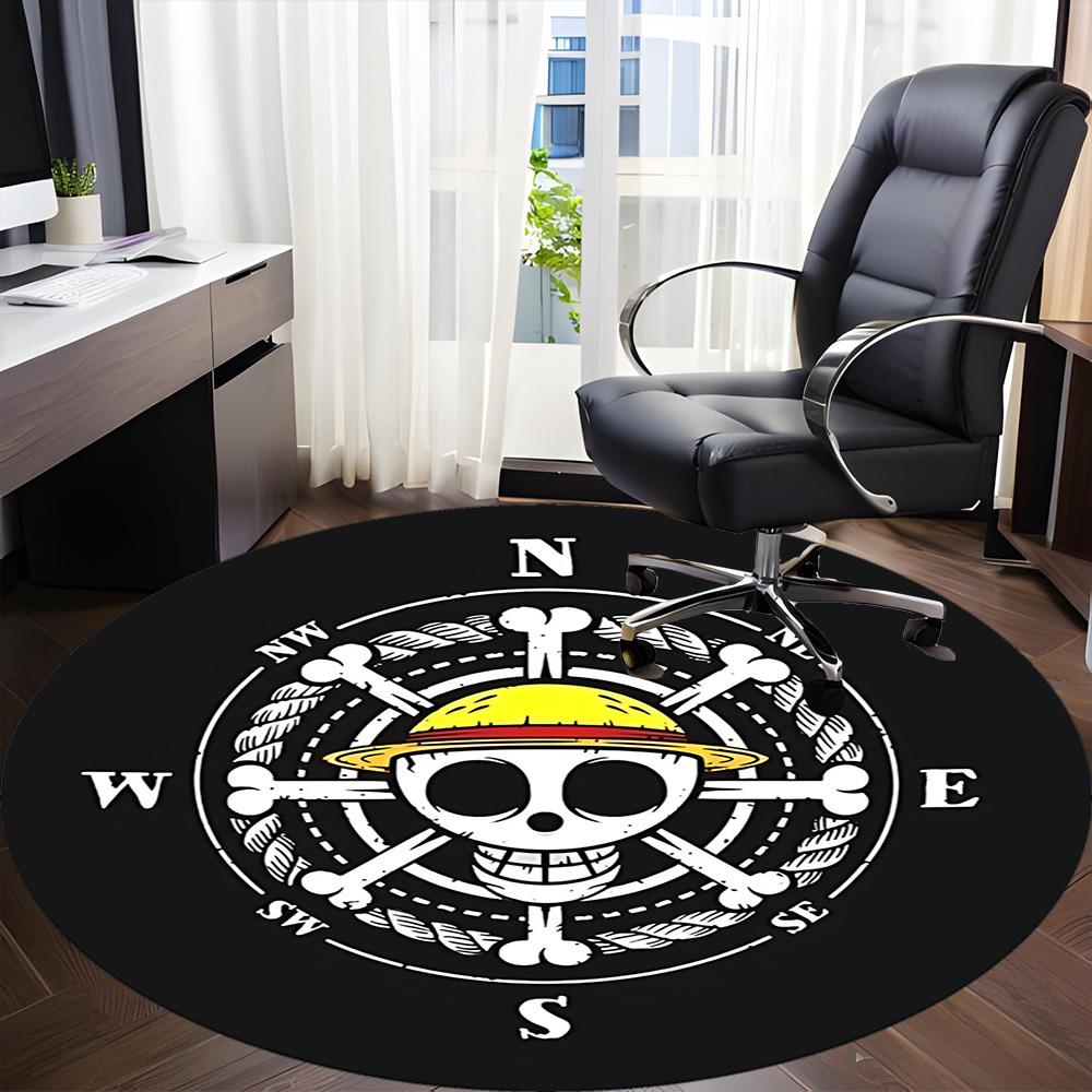 1pc Pirate Compass Office Round Area Rug, Under Office Chairs Bedroom Living Room Home Decor, Room Deco, Available in Various Sizes148